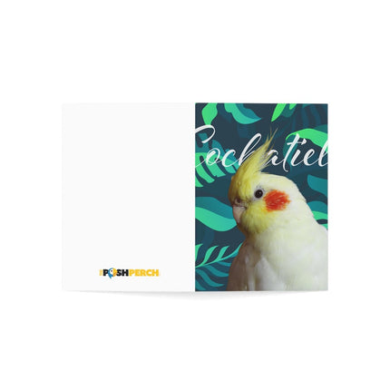 Yellow Cockatiel Folded Greeting Cards (1, 10, 30, and 50pcs)