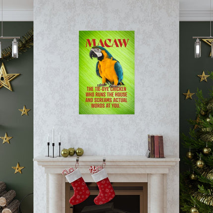 Macaw Tie-Dye Matte Vertical Posters