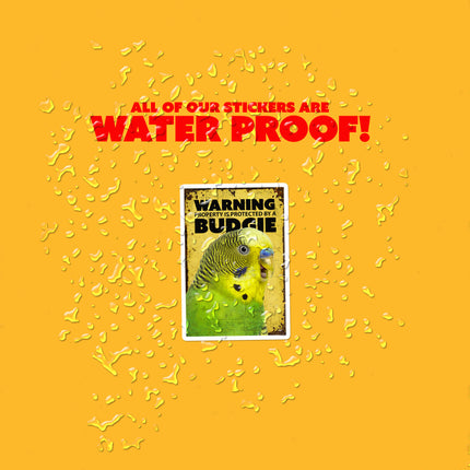Warning Budgie Sticker