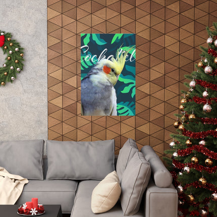Gray Cockatiel Matte Poster