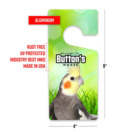Personalized Cockatiel Door Hanger