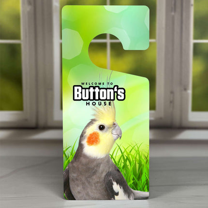 Personalized Cockatiel Door Hanger