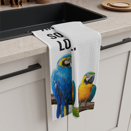 Macaw Lost Control Soft Tea Towel