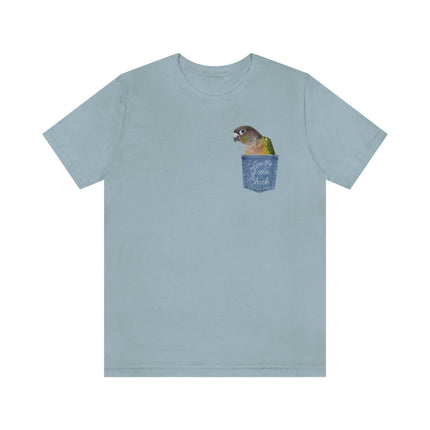 Green Cheek Conure Pocket Print T-Shirt