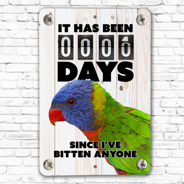 Rainbow Lorikeet Bite Sign
