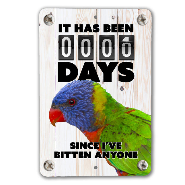 Rainbow Lorikeet Bite Sign