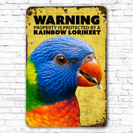 Rainbow Lorikeet Warning Sign