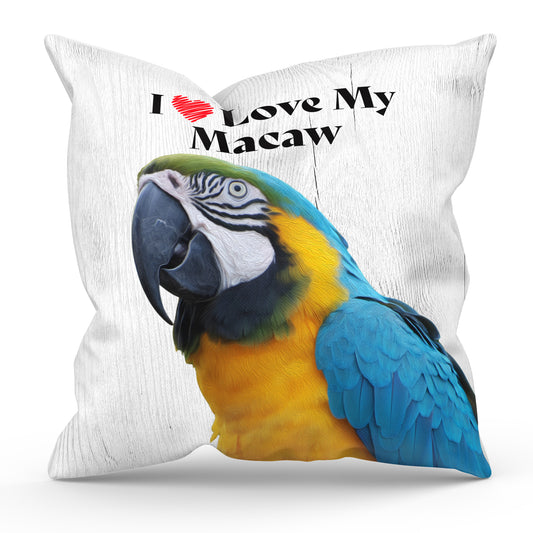 Macaw Square Throw Pillow