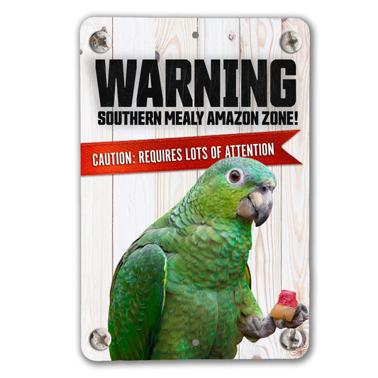 Warning Southern Mealy Amazon Sign