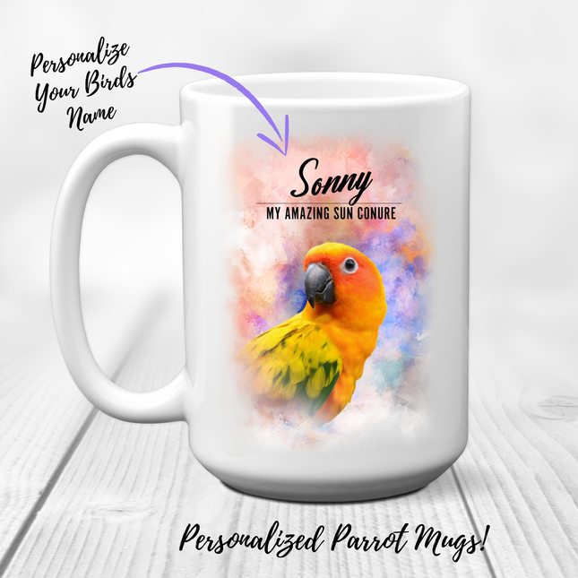 Personalized Sun Conure Mug