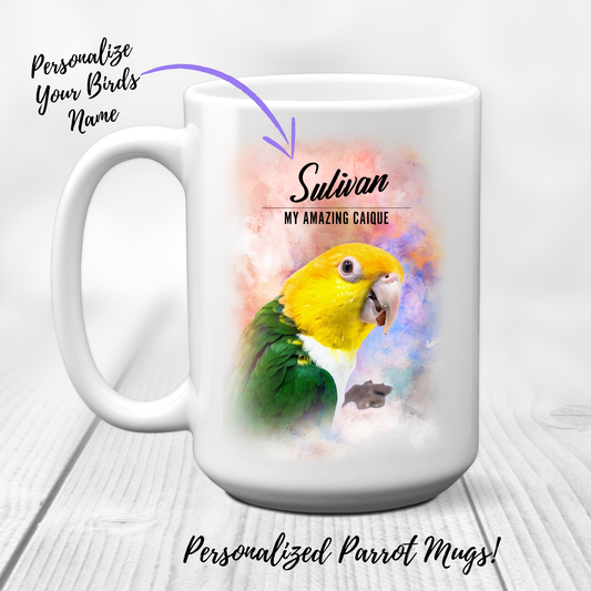Personalized Yellow Bellied Caique Mug