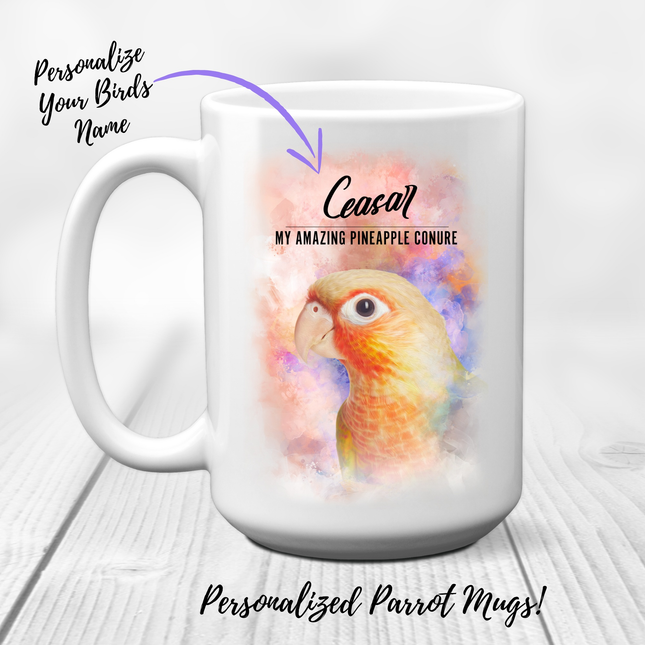 Personalized Pineapple Conure Coffee Mug