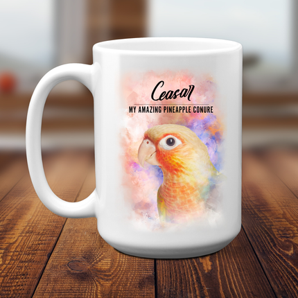 Personalized Pineapple Conure Coffee Mug