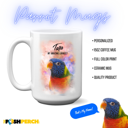 Personalized Rainbow Lorikeet Mug