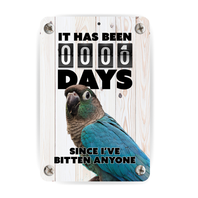 turquoise conure sign