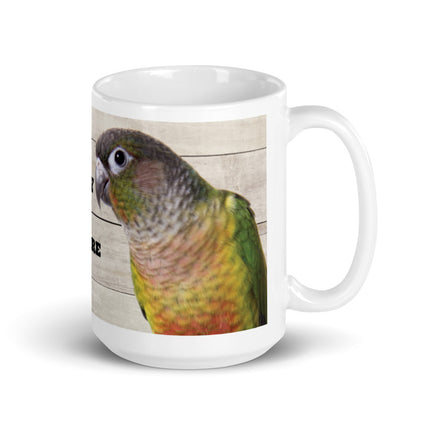 Coffee With My Spoiled Rotten Green Cheek Conure Mug