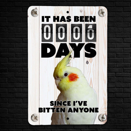 Yellow Cockatiel Bite Sign